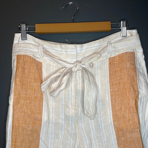 NWOT ett : twa Anthropologie Striped Linen Wide Leg Pants - Size 8 - Picture 4 of 17